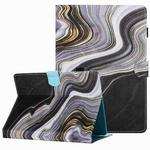 For 7 inch Universal Marble Pattern Stitching Leather Tablet Case(Black Gold)