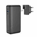 Hoco Q16 Friendly 22.5W 10000mAh Power Bank Portable Charger, US / EU Plug(Black)