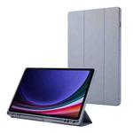For Samsung Galaxy Tab S9+ / S10+ 3-Fold Pure Color TPU Leather Tablet Case with Pen Slot(Lavender)