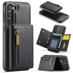 For Samsung Galaxy S23 DG.MING M5 Series Zip RFID Multi Card Detachable Leather Phone Case(Black)