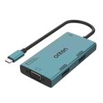 Onten M206 4K 60Hz 4 in 1 Type-C to Dual HDMI + VGA + 3.5mm Video Converter Adapter