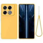 For Infinix GT 20 Pro Solid Color Liquid Silicone Dropproof Full Coverage Protective Case(Yellow)