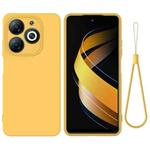 For Infinix Smart 8 HD / Smart 8 Pro Solid Color Liquid Silicone Dropproof Full Coverage Phone Case(Yellow)