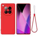 For Infinix Zero 40 4G Solid Color Liquid Silicone Dropproof Full Coverage Phone Case(Red)