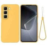 For Infinix Hot 50 Pro 4G Solid Color Liquid Silicone Dropproof Full Coverage Phone Case(Yellow)