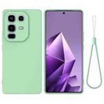 For Infinix Note 50x Solid Color Liquid Silicone Dropproof Full Coverage Phone Case(Green)