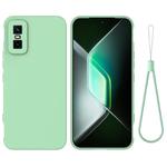 For Infinix GT 30 Pro Solid Color Liquid Silicone Dropproof Full Coverage Phone Case(Green)