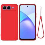 For Infinix Smart 10 Plus 4G Solid Color Liquid Silicone Dropproof Full Coverage Phone Case(Red)