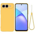 For Infinix Smart 10 Plus 4G Solid Color Liquid Silicone Dropproof Full Coverage Phone Case(Yellow)