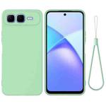 For Infinix Smart 10 Plus 4G Solid Color Liquid Silicone Dropproof Full Coverage Phone Case(Green)