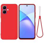 For Infinix Smart 10 4G / Tecno Pop 10 Solid Color Liquid Silicone Dropproof Full Coverage Phone Case(Red)