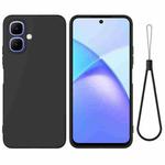 For Infinix Smart 10 4G / Tecno Pop 10 Solid Color Liquid Silicone Dropproof Full Coverage Phone Case(Black)