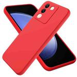For vivo Y200 5G/V29e 5G Indonesia Solid Color Liquid Silicone Dropproof Full Coverage Protective Case(Red)