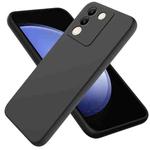 For vivo Y200 5G/V29e 5G Indonesia Solid Color Liquid Silicone Dropproof Full Coverage Protective Case(Black)