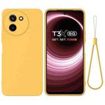 For vivo T3x / Y200i 5G Solid Color Liquid Silicone Dropproof Full Coverage Protective Case(Yellow)