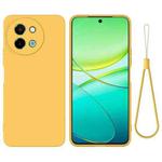 For vivo Y38 5G Solid Color Liquid Silicone Dropproof Full Coverage Phone Case(Yellow)