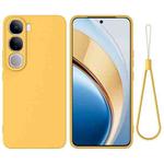 For vivo V40 Lite 5G / 4G IDN Solid Color Liquid Silicone Dropproof Full Coverage Phone Case(Yellow)