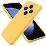 For vivo X200 Solid Color Liquid Silicone Dropproof Full Coverage Phone Case(Yellow)