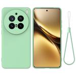 For vivo X200 Pro Solid Color Liquid Silicone Dropproof Full Coverage Phone Case(Green)