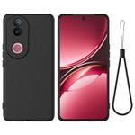 For vivo V50 Solid Color Liquid Silicone Dropproof Full Coverage Phone Case(Black)