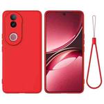 For vivo V50e 5G Solid Color Liquid Silicone Dropproof Full Coverage Phone Case(Red)