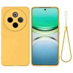 For vivo Y300 Pro+ / iQOO Z10 Solid Color Liquid Silicone Dropproof Full Coverage Phone Case(Yellow)