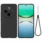 For vivo Y300 Pro+ / iQOO Z10 Solid Color Liquid Silicone Dropproof Full Coverage Phone Case(Black)