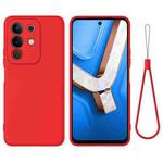 For vivo Y300T / iQOO Z10x Solid Color Liquid Silicone Dropproof Full Coverage Phone Case(Red)