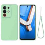 For vivo Y300T / iQOO Z10x Solid Color Liquid Silicone Dropproof Full Coverage Phone Case(Green)