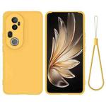 For vivo T4 Ultra 5G / S20 Pro Solid Color Liquid Silicone Dropproof Full Coverage Phone Case(Yellow)