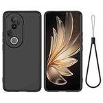 For vivo T4 Ultra 5G / S20 Pro Solid Color Liquid Silicone Dropproof Full Coverage Phone Case(Black)