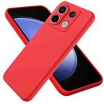 For Xiaomi Poco X6 5G Solid Color Liquid Silicone Dropproof Full Coverage Phone Case(Red)