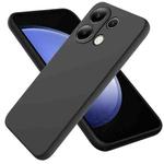 For Xiaomi Redmi Note 13 Pro 4G/Poco M6 Pro 4G Solid Color Liquid Silicone Dropproof Full Coverage Phone Case(Black)