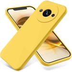 For Xiaomi Redmi A3 / Poco C61 Solid Color Liquid Silicone Dropproof Full Coverage Phone Case(Yellow)