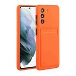 For Samsung Galaxy S23 5G Card Slot Design Shockproof TPU Phone Case(Orange)