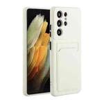 For Samsung Galaxy S24 Ultra Card Slot Design Shockproof TPU Phone Case(White)
