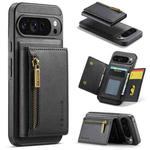 For Google Pixel 9 Pro XL DG.MING M5 Series Zip RFID Multi Card Detachable Leather Phone Case(Black)