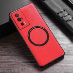 For Xiaomi Redmi K60 PU MagSafe Magnetic Phone Case(Red)