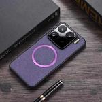 For Xiaomi 15 CD Magnetic Cloth Texture PU Phone Case(Purple)
