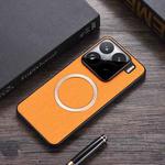 For Xiaomi 15 CD Magnetic Cloth Texture PU Phone Case(Orange)