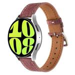 20mm Universal Denim Leather Buckle Watch Band(Red)