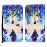 For Huawei P smart 2020 3D Painted Pattern Horizontal Flip Leather Case with Holder & Wallet & Card slot & Lanyard(Sunrise Wolf)