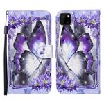 For Huawei Y5p / Honor 9S 3D Painted Pattern Horizontal Flip Leather Case with Holder & Wallet & Card slot & Lanyard(Purple Butterfly)