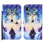 For Huawei Y6 (2019) / Honor 8A 3D Painted Pattern Horizontal Flip Leather Case with Holder & Wallet & Card slot & Lanyard(Sunrise Wolf)