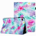 For Lenovo Tab M10 3rd Gen Painted Pattern Stitching Smart Leather Tablet Case(Bougainvillea)