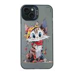 For iPhone 15 Plus Cartoon Animal Graffiti PC + TPU Phone Case(Calico Cat)