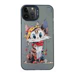 For iPhone 14 Pro Cartoon Animal Graffiti PC + TPU Phone Case(Calico Cat)