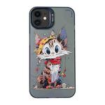 For iPhone 11 Cartoon Animal Graffiti PC + TPU Phone Case(Calico Cat)