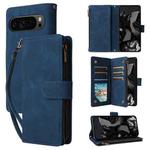 For Google Pixel 9 Pro Multifunctional Multi-Card Wallet Phone Leather Case(Blue)