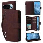 For Google Pixel 9 Multifunctional Multi-Card Wallet Phone Leather Case(Coffee)